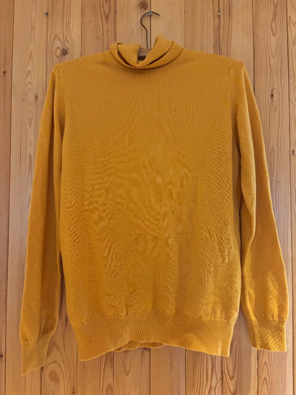 Johnstons of Elgin Made in Scotland Mustard Turtleneck Top